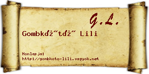 Gombkötő Lili névjegykártya